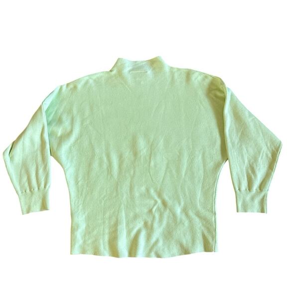 Women’s Saturday Sunday Anthropologie Lime Green Mock Neck Sweater Size Small - Picture 2 of 6